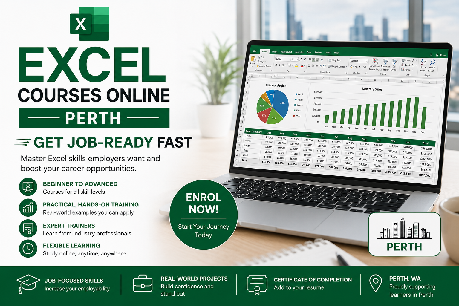 Excel Courses Online Perth | Limited Seats