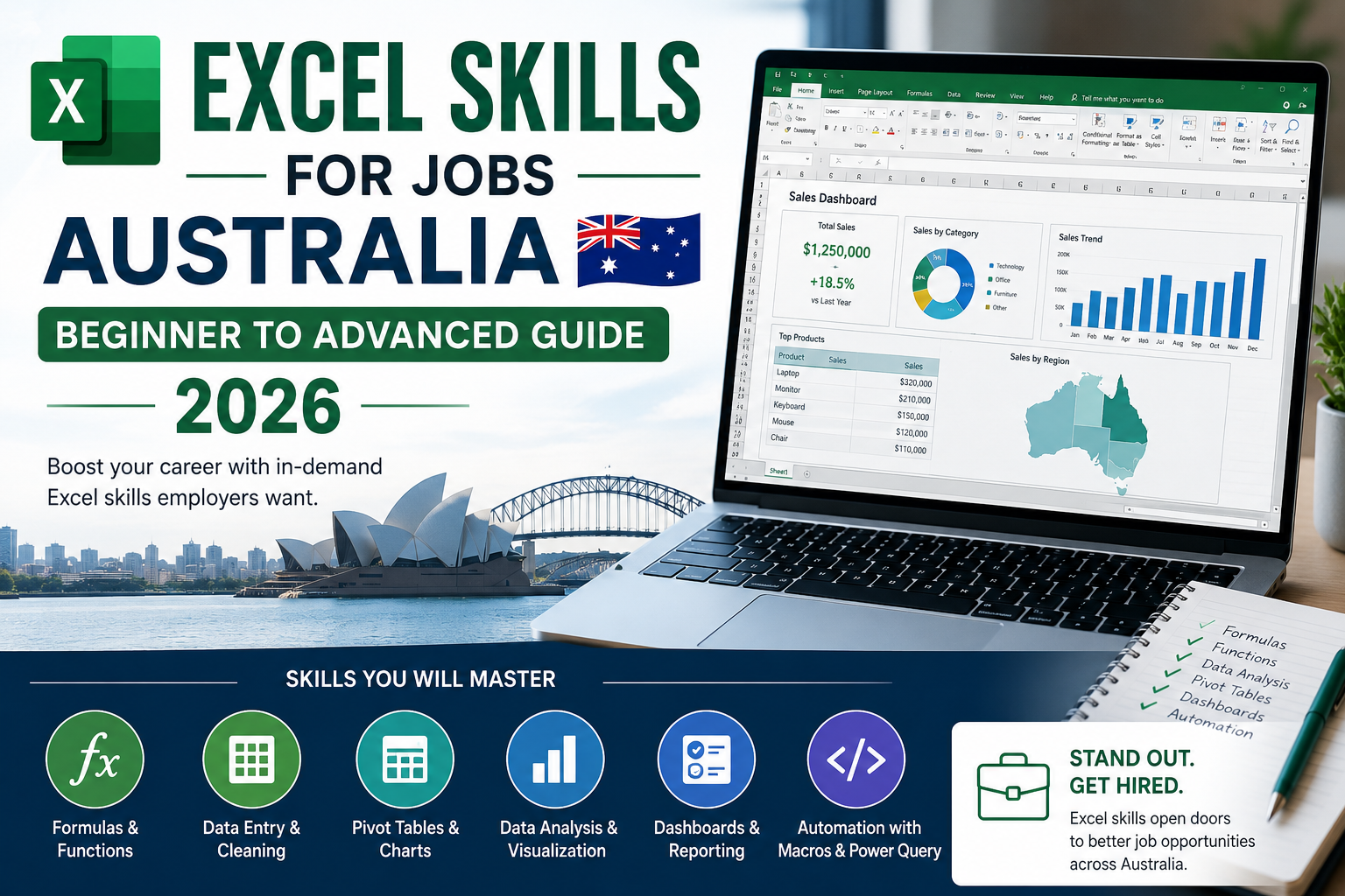 Excel skills for jobs Australia