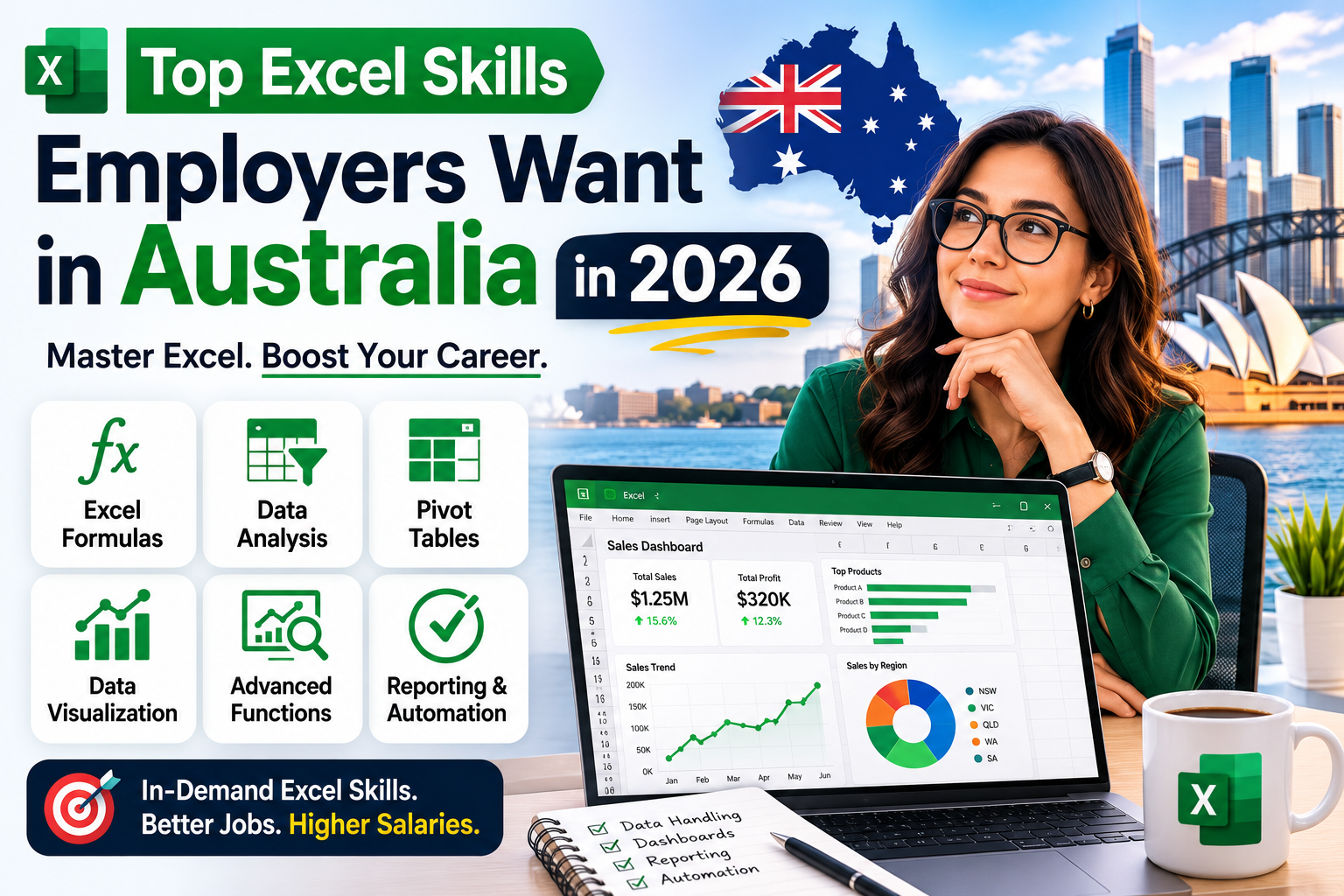 Excel jobs in Sydney vs Melbourne