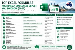 Top Excel Formulas Australian Employers Expect You to Know (2026)