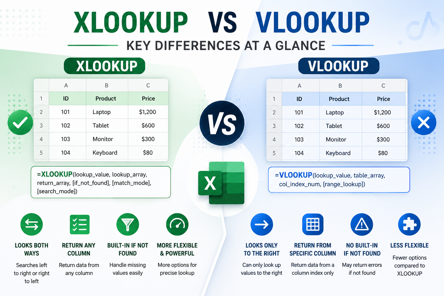 XLOOKUP vs VLOOKUP
