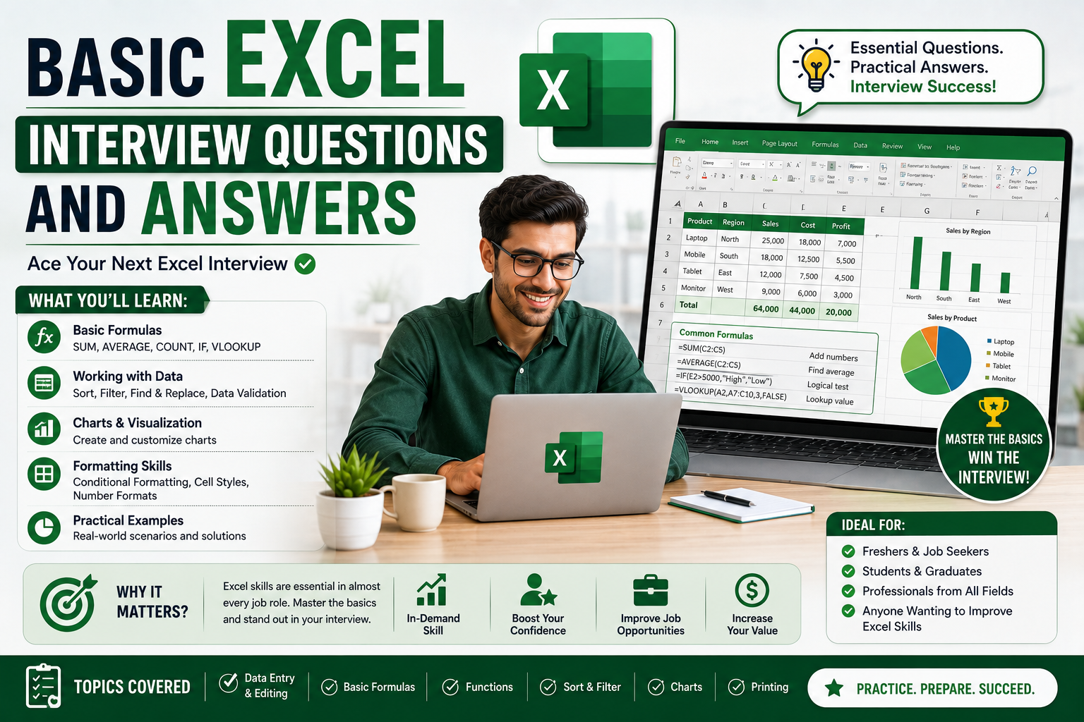 Excel interview questions and answers
