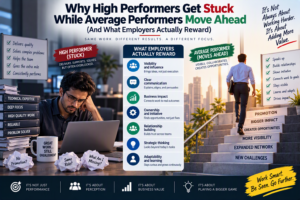 Why High Performers Get Stuck While Average Performers Move Ahead (And What Employers Actually Reward)
